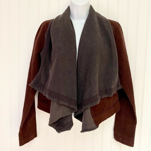 BKE Women's Denim Flyaway Jacket Maroon Size XS‎ - Picture 1 of 13